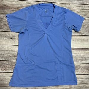 Dansko Women’s Small Blue Professional Nurses Short Sleeve Scrub Top W/ Pockets